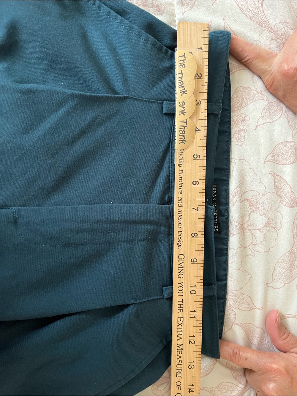 Urban Outfitters High-Waist Wide Leg Pants in Deep Teal XS - Picture 13 of 13